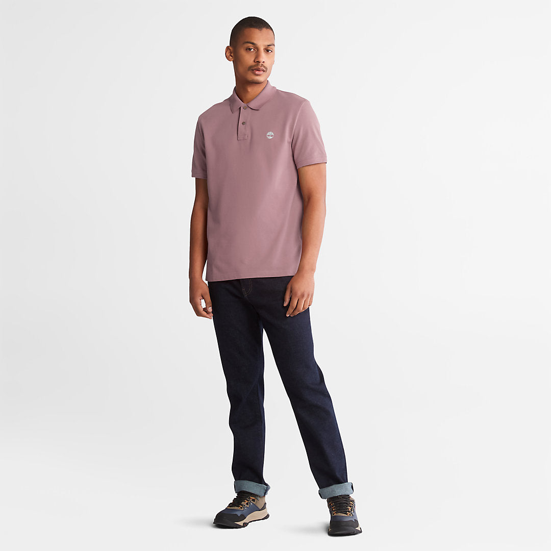 Mens Millers River Pique Polo Shirt for Men in Purple - Timberland