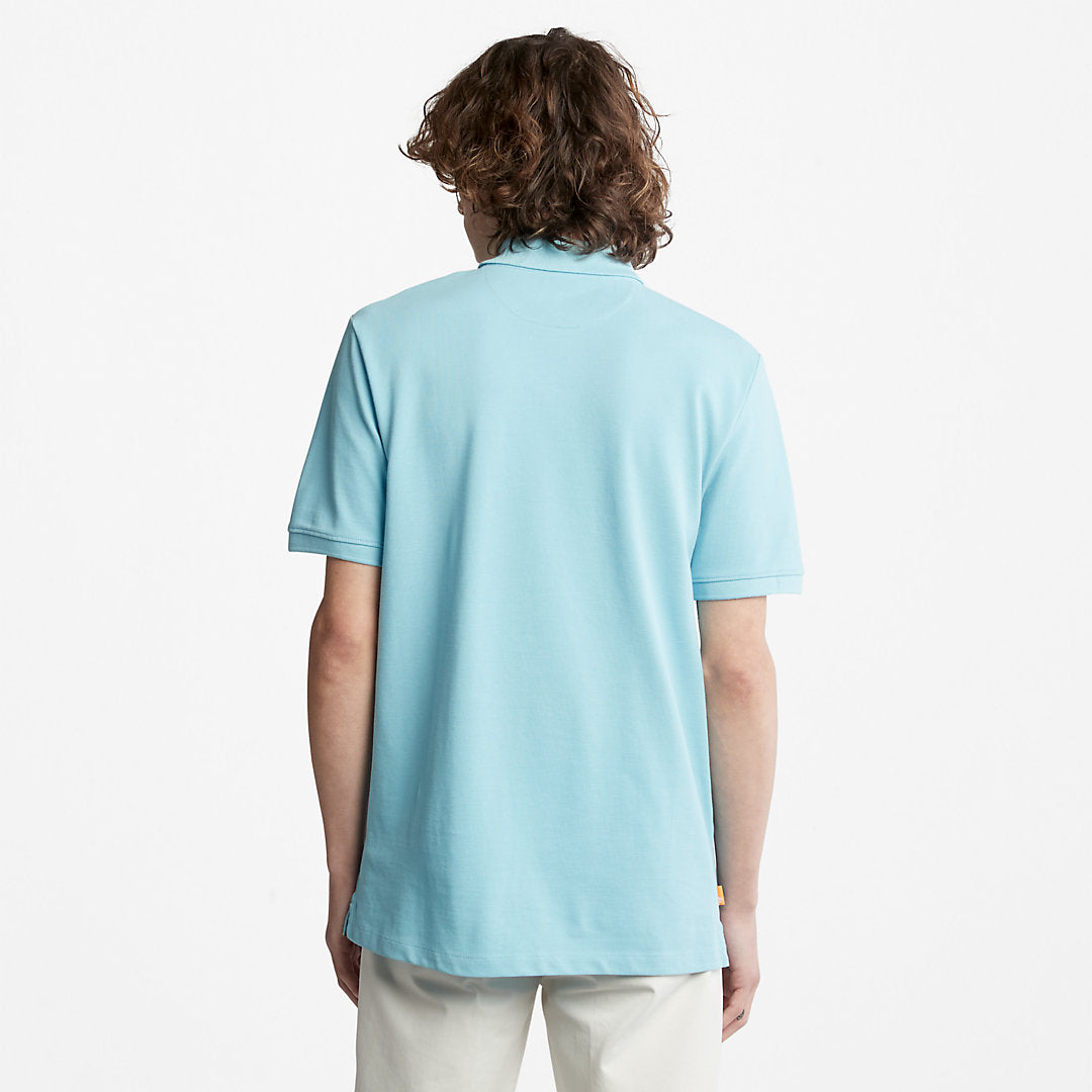 Mens Millers River Pique Polo Shirt for Men in Light Blue - Timberland