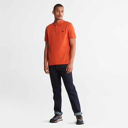 Mens Millers River Pique Polo Shirt for Men in Orange - Timberland