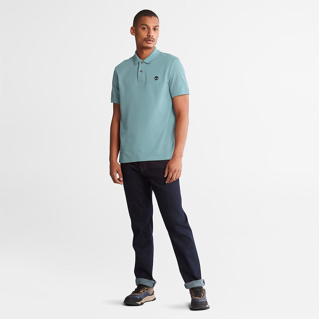 Mens Millers River Pique Polo Shirt for Men in Light Green - Timberland
