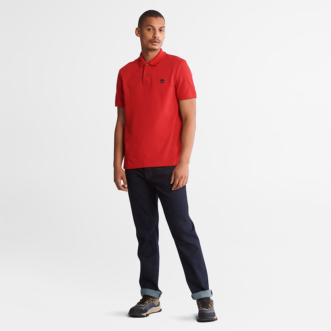 Mens Millers River Pique Polo Shirt for Men in Red - Timberland