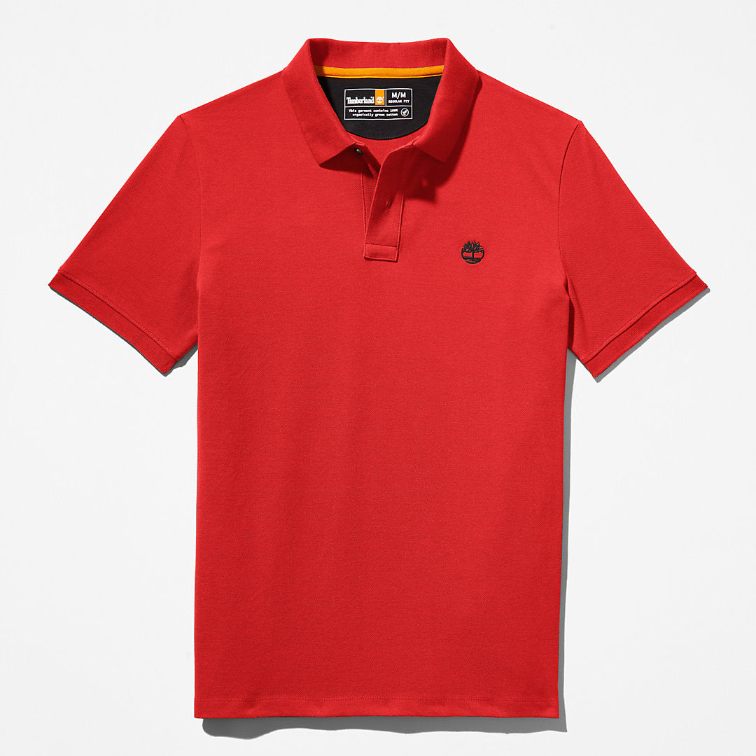 Mens Millers River Pique Polo Shirt for Men in Red - Timberland