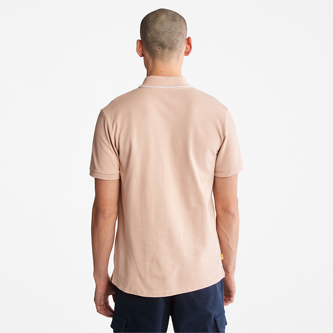 Mens Millers River Print-Collar Polo Shirt for Men in Light Pink - Timberland
