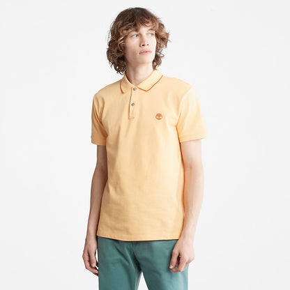 Mens Millers River Print-Collar Polo Shirt for Men in Yellow - Timberland