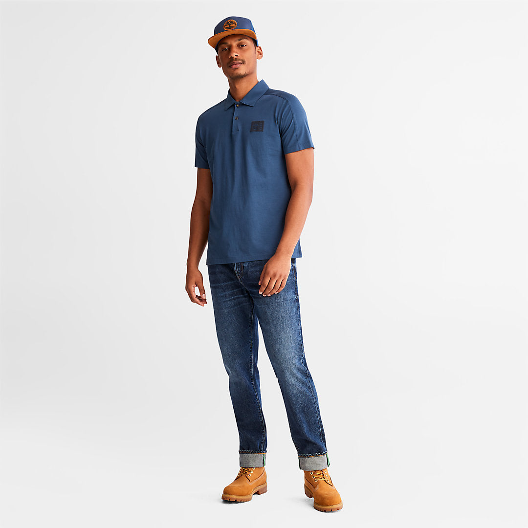 Mens TimberFresh™ Supima® Cotton Polo Shirt for Men in Blue - Timberland