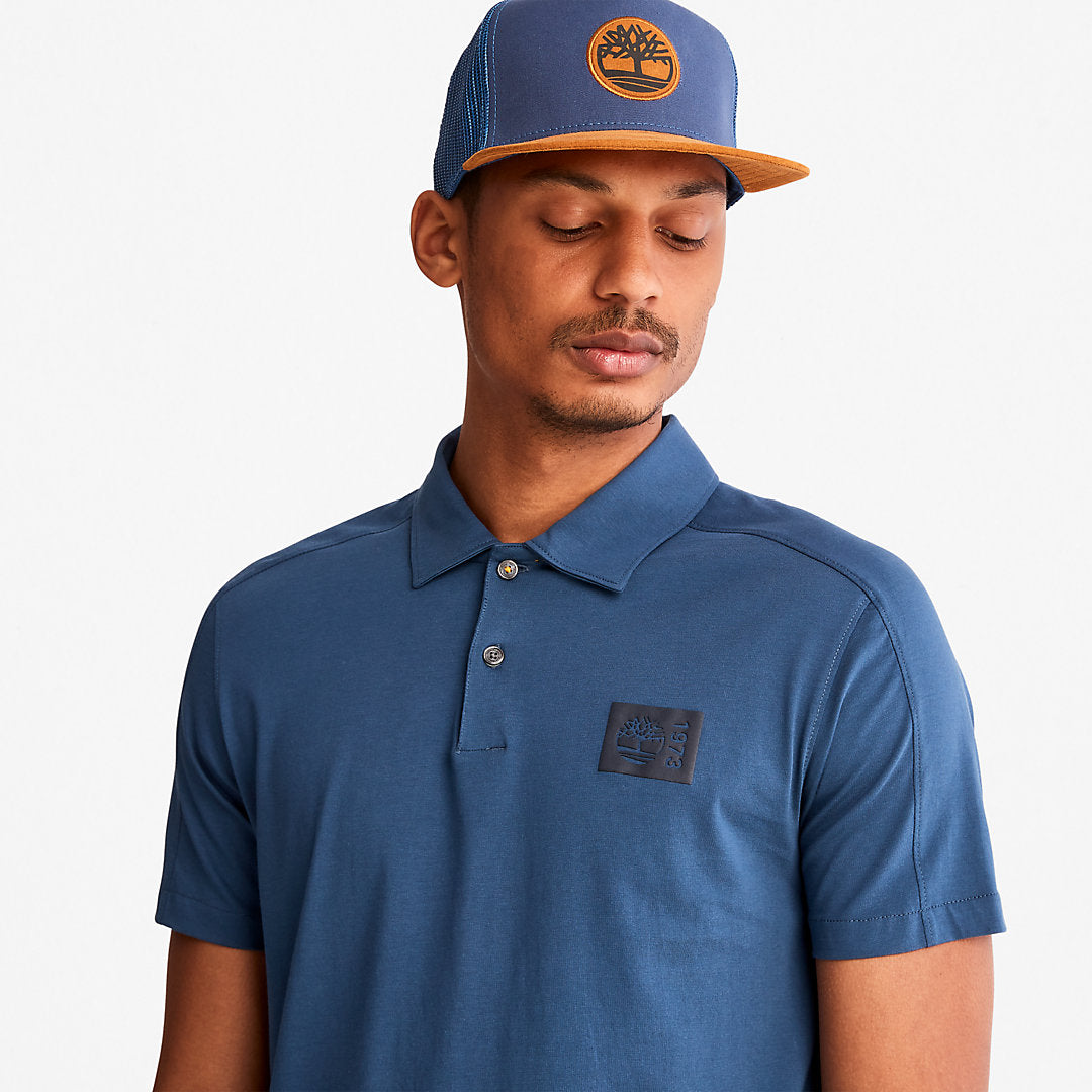 Mens TimberFresh™ Supima® Cotton Polo Shirt for Men in Blue - Timberland