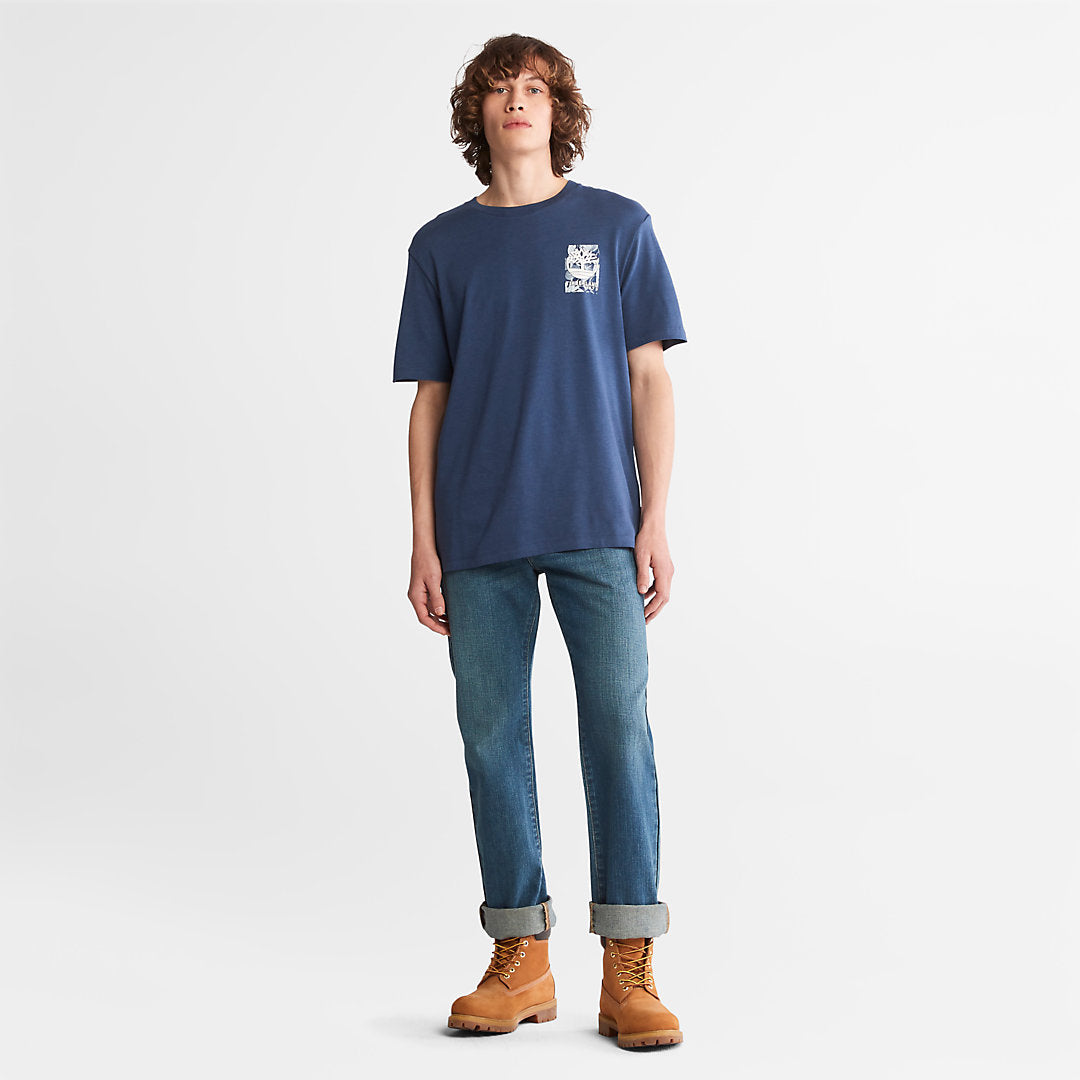 Mens Refibra™ Technology T-Shirt for Men in Blue - Timberland