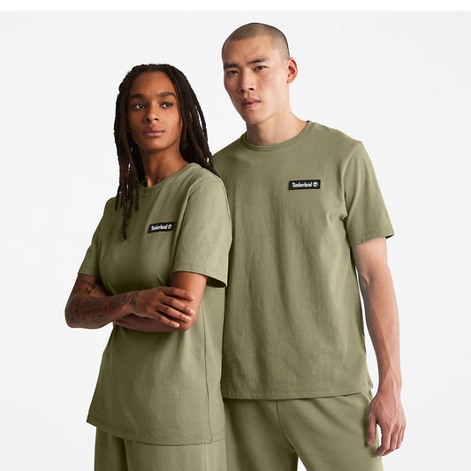 Mens All Gender Heavyweight Badge T-Shirt in Dark Green - Timberland