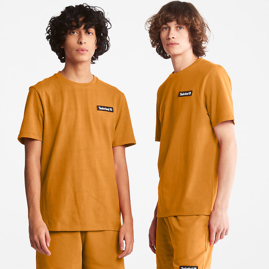 Mens All Gender Heavyweight Badge T-Shirt in Orange - Timberland
