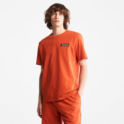 Mens All Gender Heavyweight Badge T-Shirt in Orange - Timberland