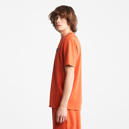 Mens All Gender Heavyweight Badge T-Shirt in Orange - Timberland
