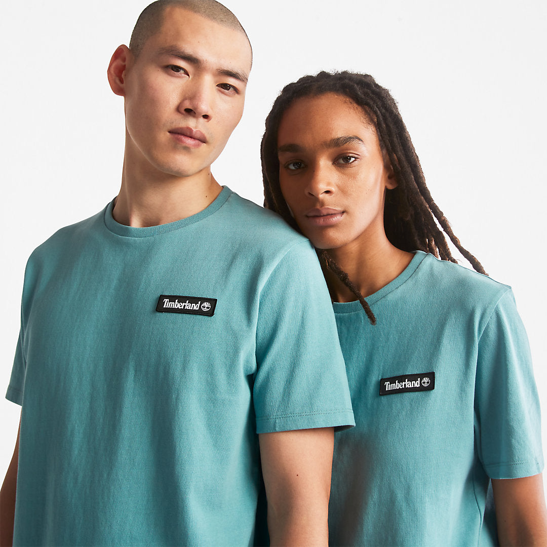 Mens All Gender Heavyweight Badge T-Shirt in Green - Timberland