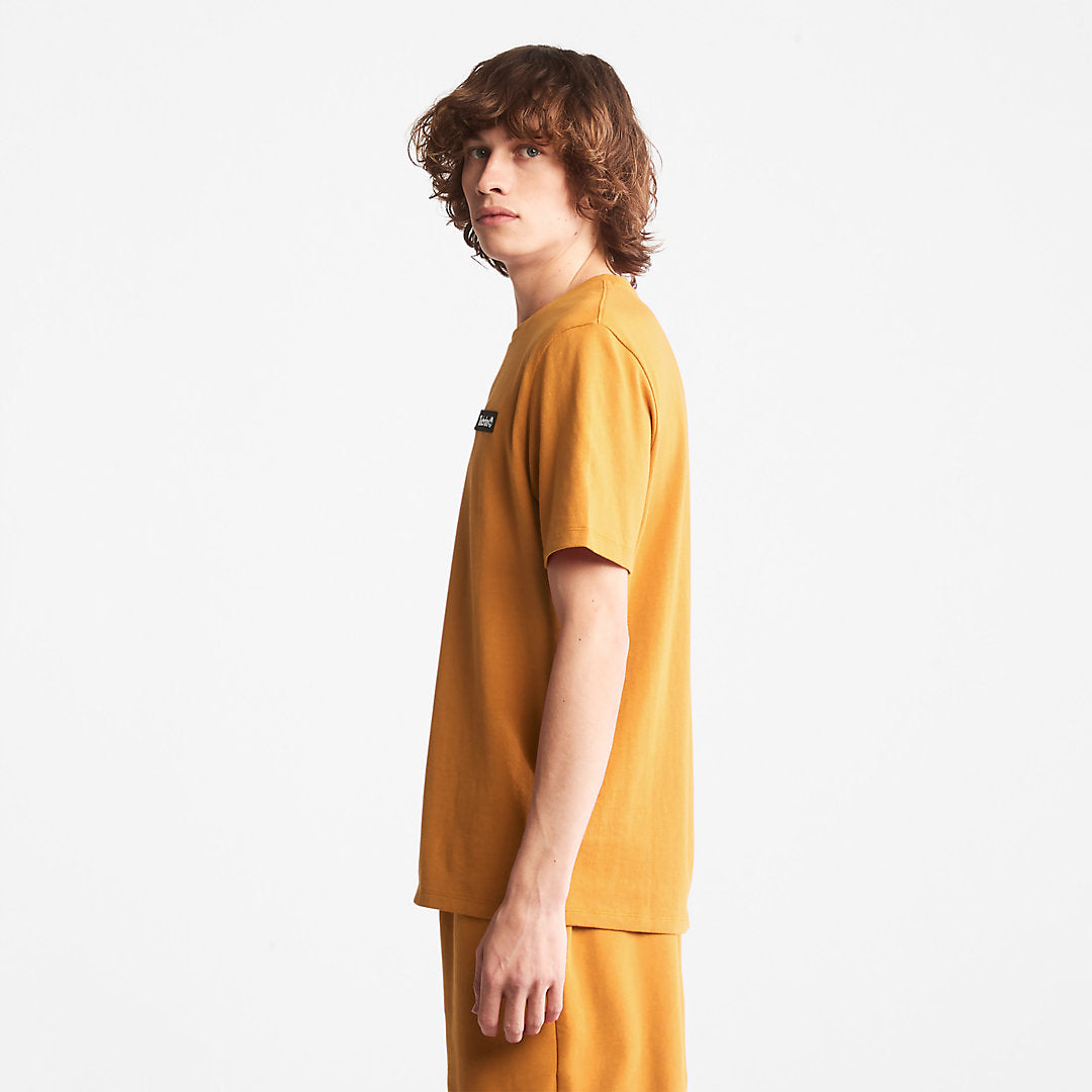 Mens All Gender Heavyweight Badge T-Shirt in Yellow - Timberland
