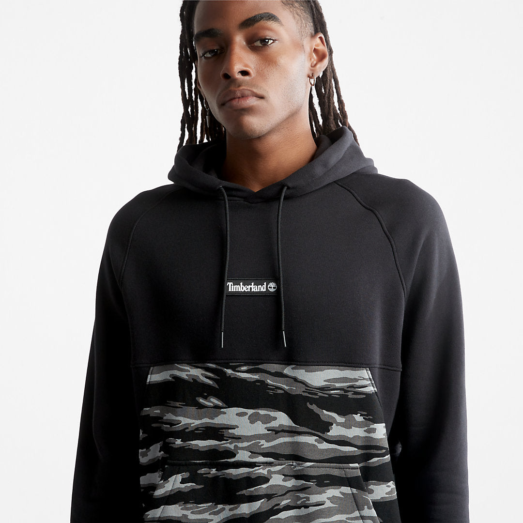 Mens White Tiger Print Hoodie for Men in Camo - Timberland