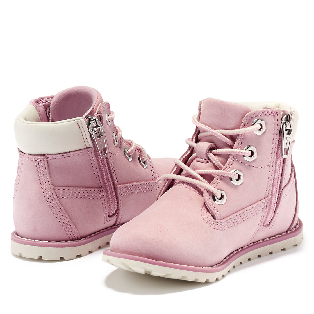 Kids Toddler Pokey Pine 6-Inch Side-Zip Boots in Pink - Timberland