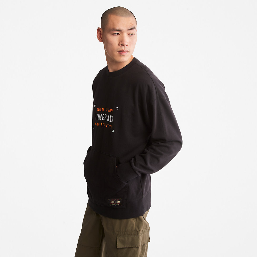 Mens Year of the Tiger Sweatshirt for Men in Black - Timberland