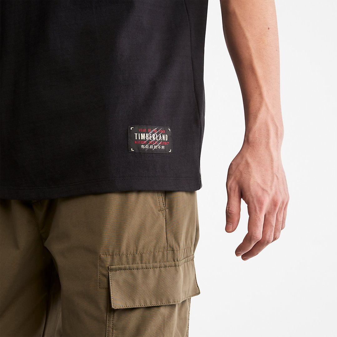 Mens Year of the Tiger T-Shirt for Men in Black - Timberland