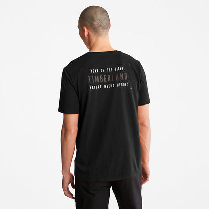 Mens Year of the Tiger T-Shirt for Men in Black - Timberland