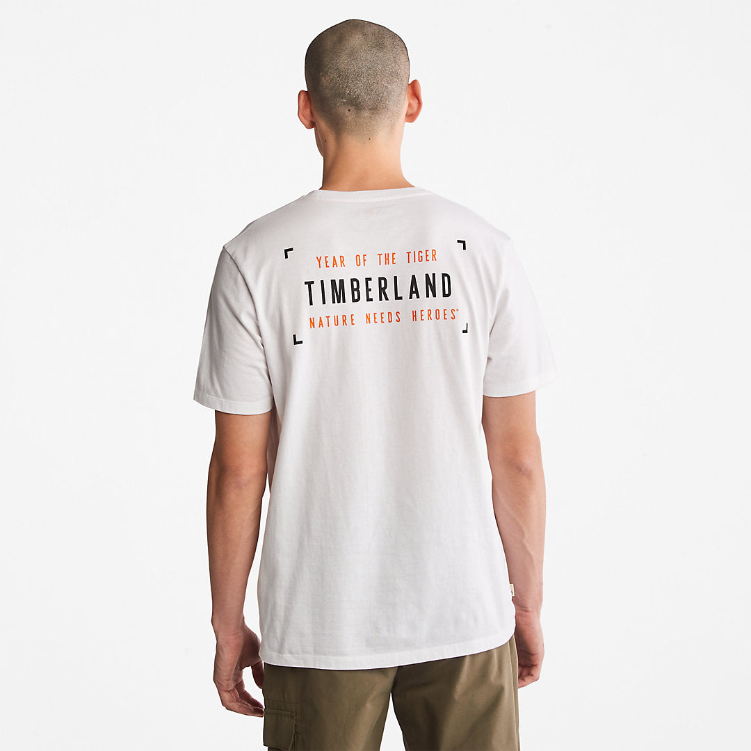 Mens Year of the Tiger T-Shirt for Men in White - Timberland