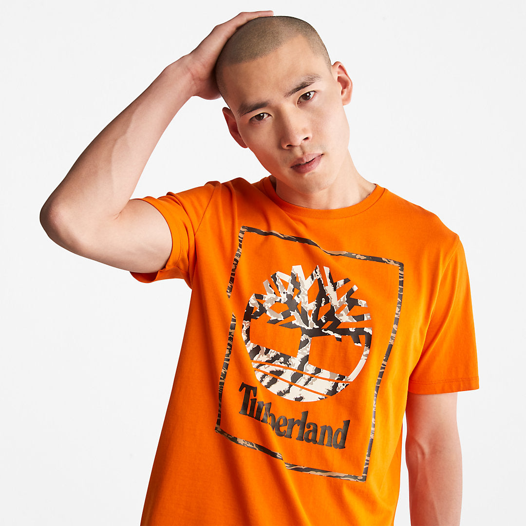 Mens Year of the Tiger T-Shirt for Men in Orange - Timberland