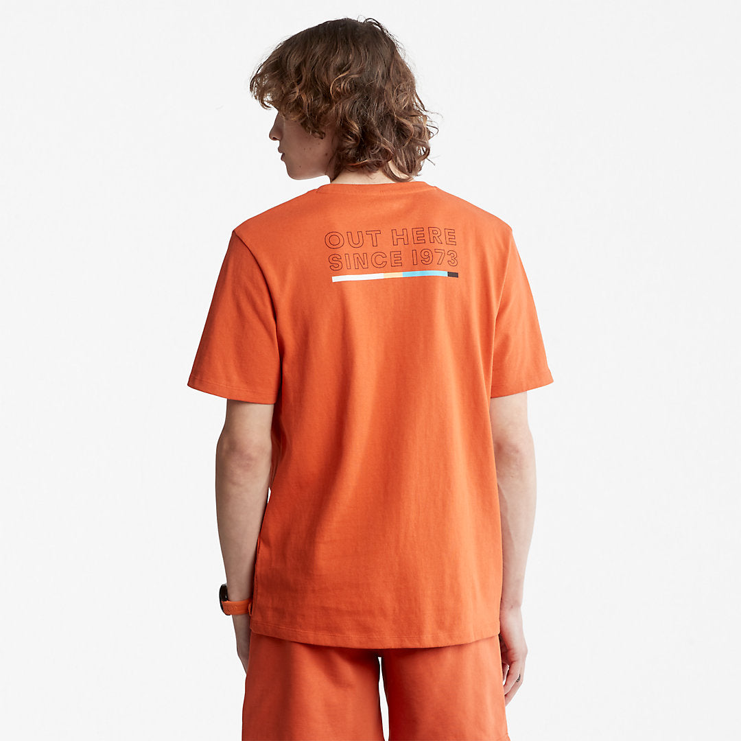 Mens Outdoor Archive T-Shirt for Men in Orange - Timberland