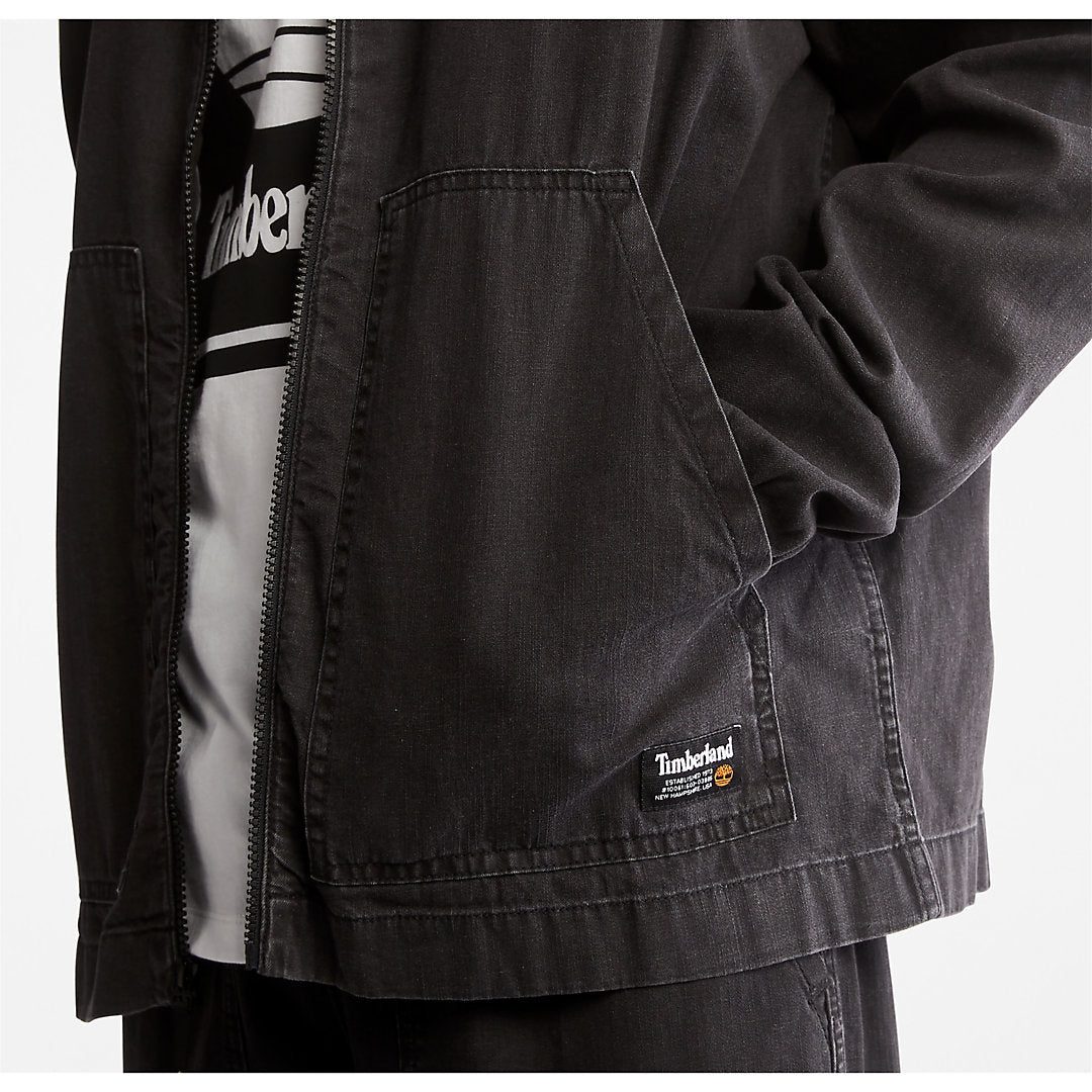 Mens Progressive Utility Light Denim Jacket for Men in Black - Timberland