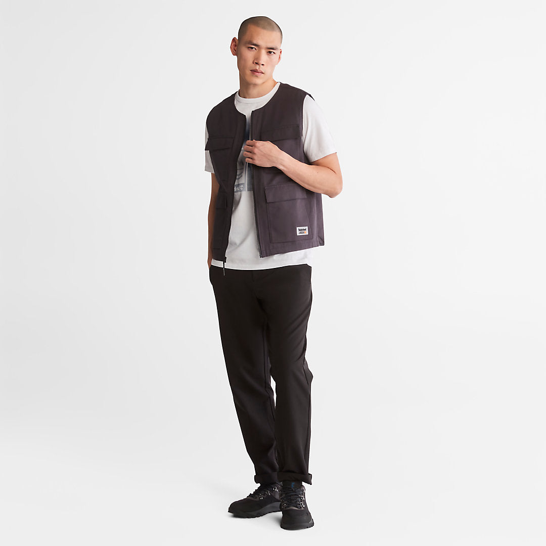 Mens Progressive Utility Multi-Pocket Gilet for Men in Black - Timberland