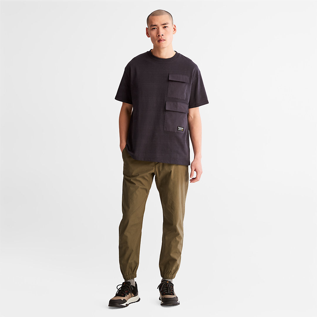 Mens Progressive Utility Multi-pocket T-Shirt for Men in Black - Timberland