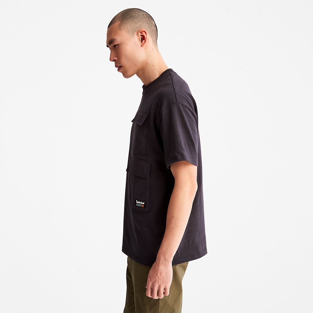 Mens Progressive Utility Multi-pocket T-Shirt for Men in Black - Timberland