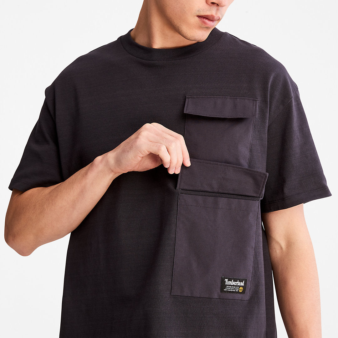 Mens Progressive Utility Multi-pocket T-Shirt for Men in Black - Timberland