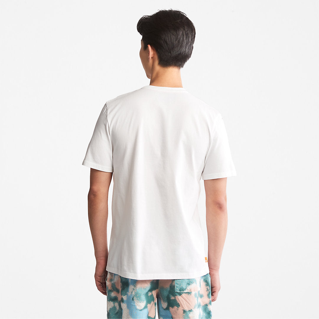 Mens Storytelling Logo T-Shirt for Men in White - Timberland