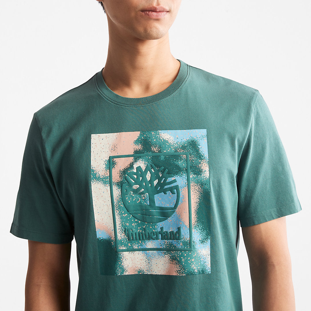 Mens Storytelling Logo T-Shirt for Men in Teal - Timberland