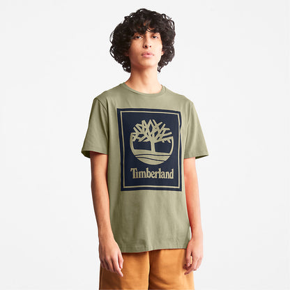 Mens Tree Logo T-Shirt for All Gender in Green - Timberland