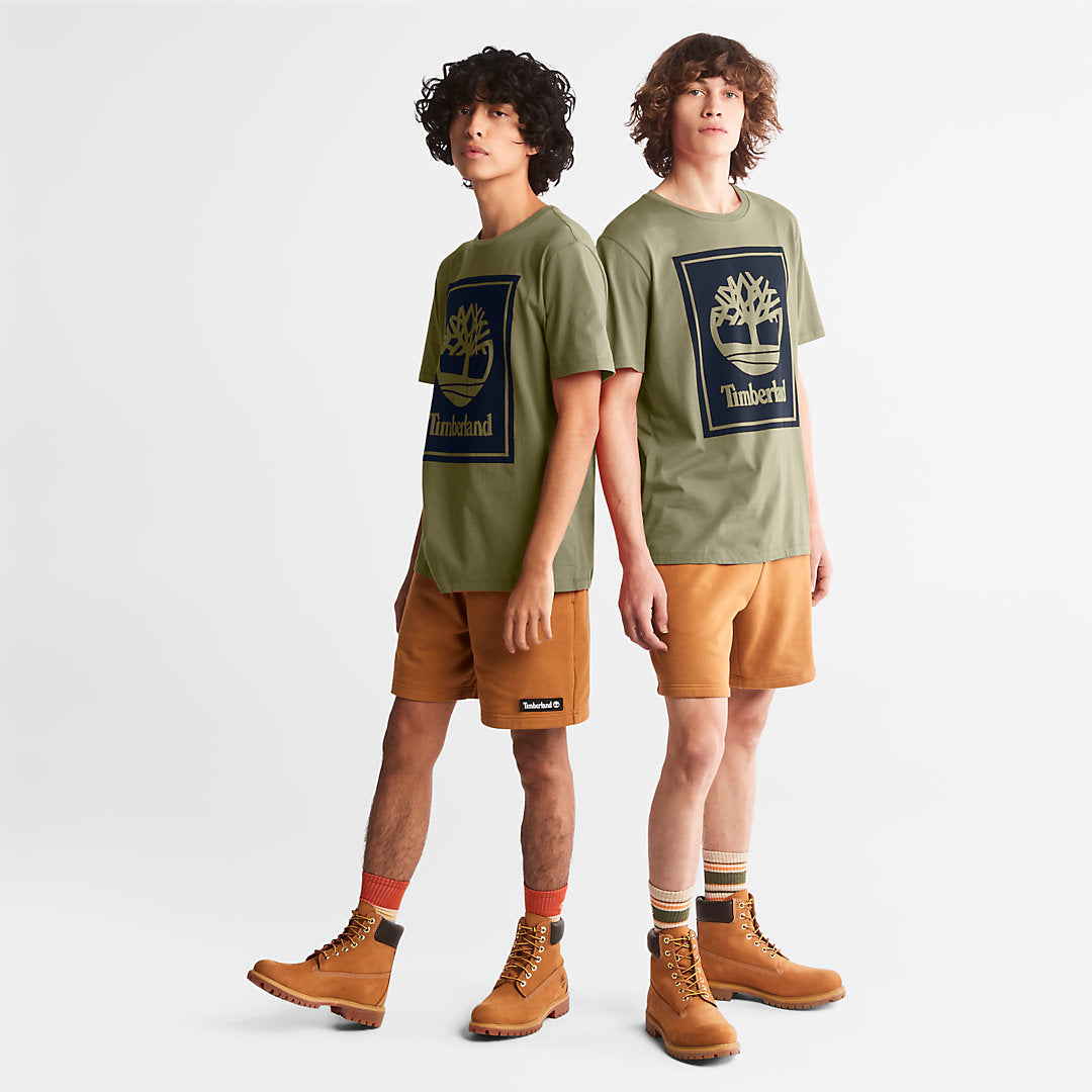 Mens Tree Logo T-Shirt for All Gender in Green - Timberland