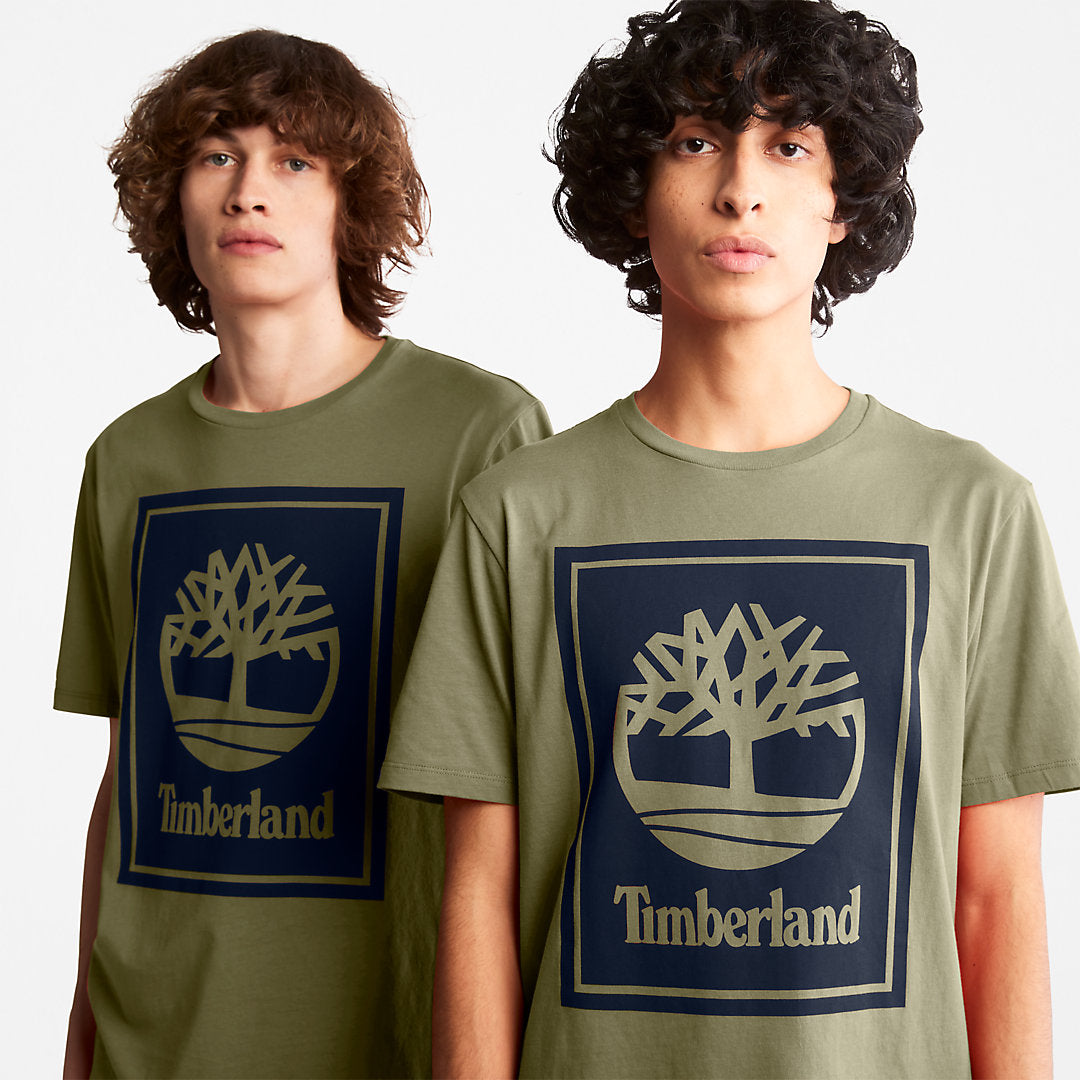Mens Tree Logo T-Shirt for All Gender in Green - Timberland