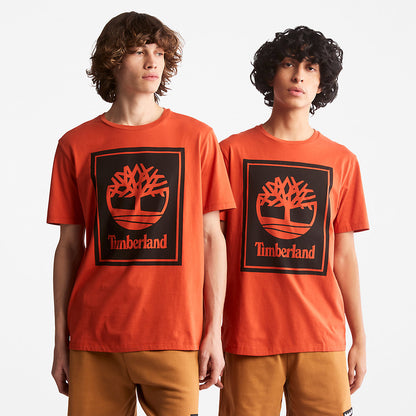 Mens Tree Logo T-Shirt for All Gender in Orange - Timberland