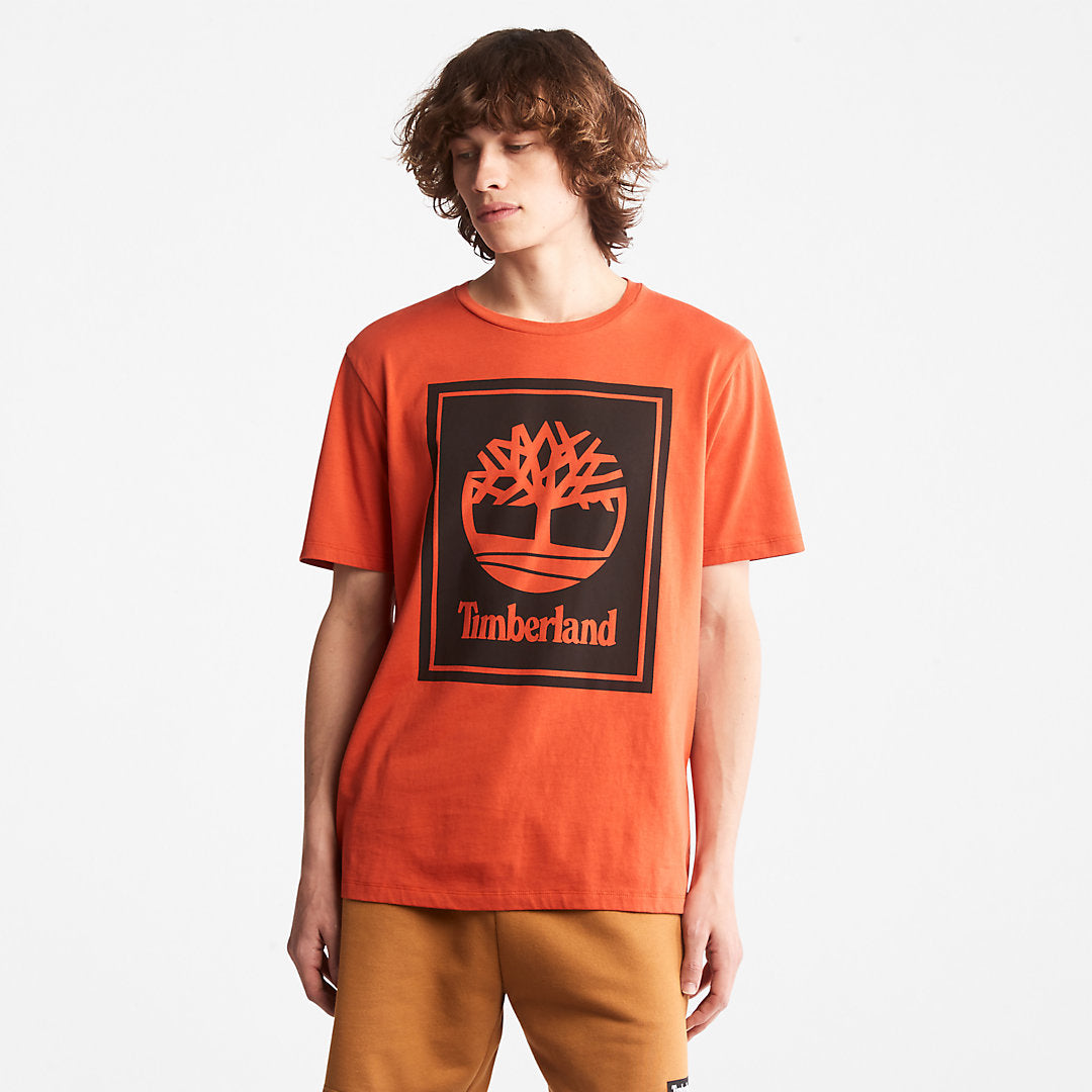 Mens Tree Logo T-Shirt for All Gender in Orange - Timberland