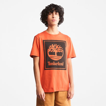 Mens Tree Logo T-Shirt for All Gender in Orange - Timberland