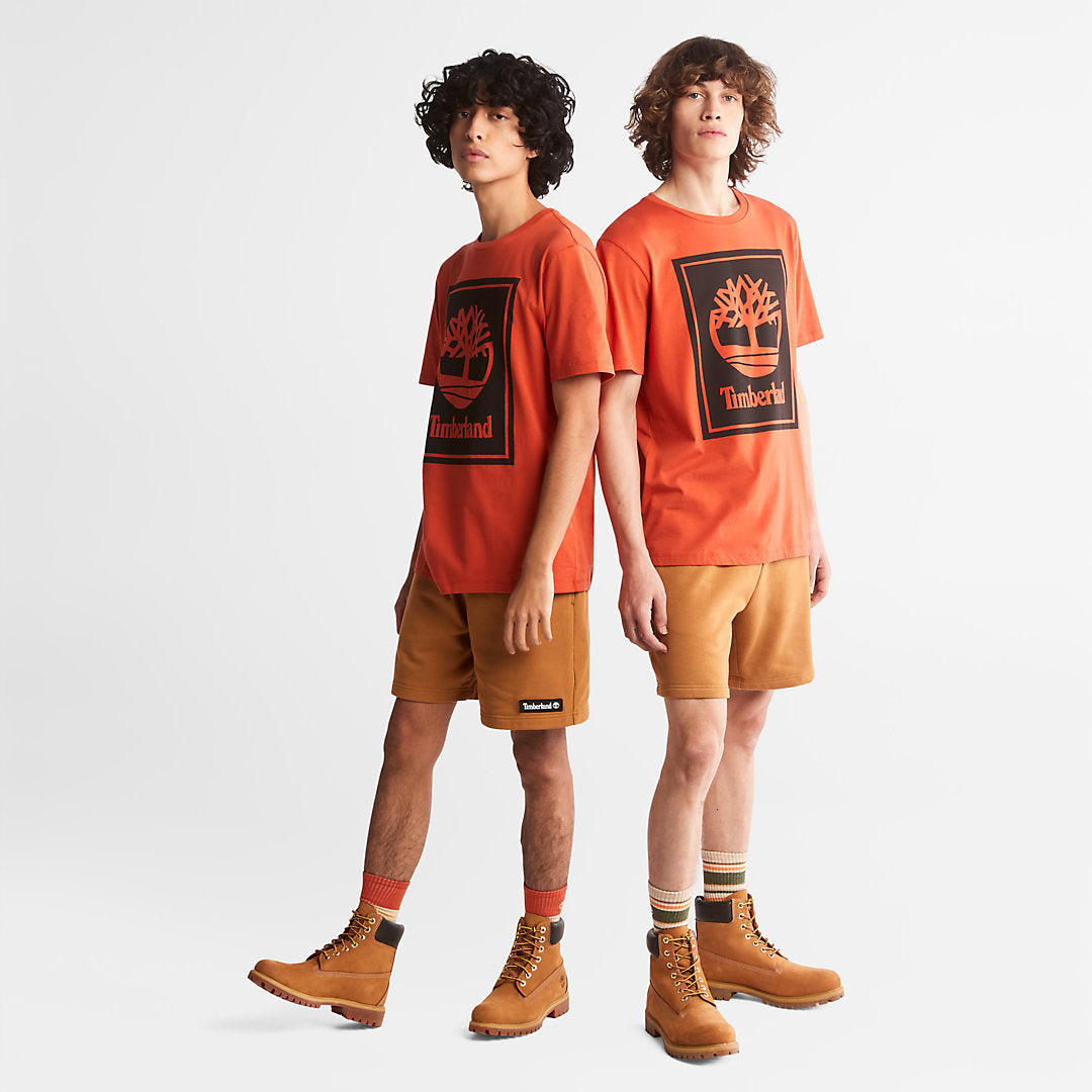 Mens Tree Logo T-Shirt for All Gender in Orange - Timberland