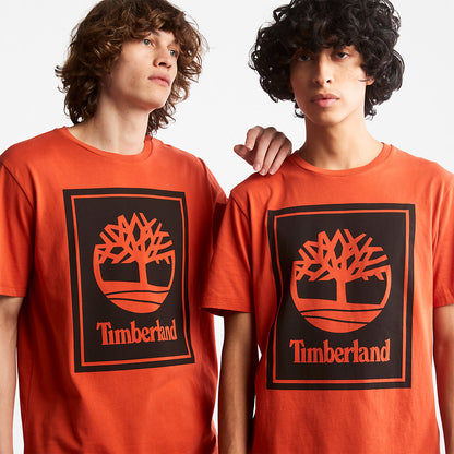 Mens Tree Logo T-Shirt for All Gender in Orange - Timberland