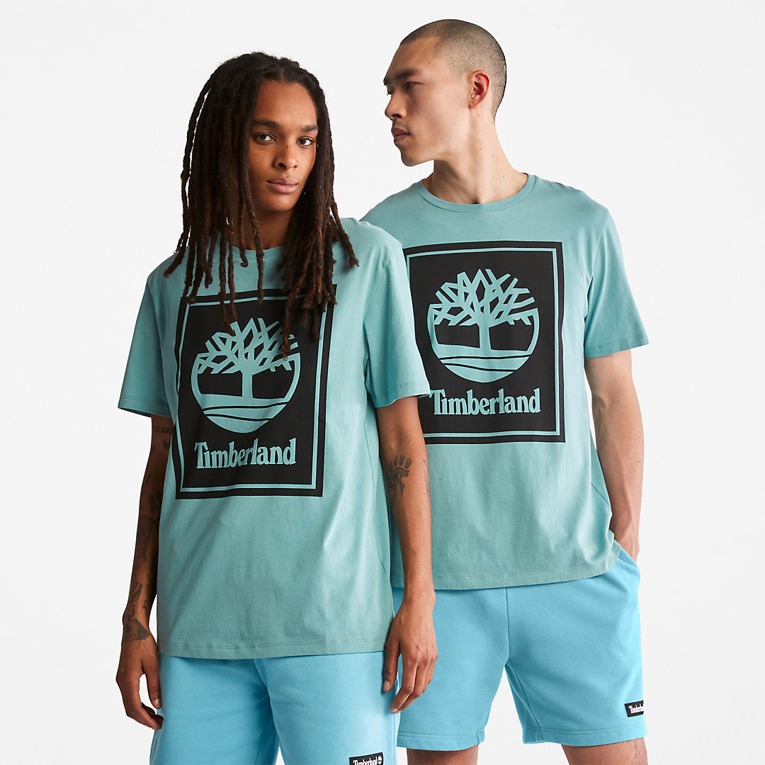 Mens Tree Logo T-Shirt for All Gender in Teal - Timberland