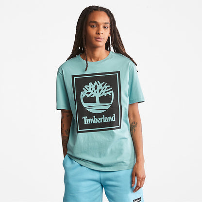 Mens Tree Logo T-Shirt for All Gender in Teal - Timberland