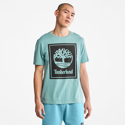 Mens Tree Logo T-Shirt for All Gender in Teal - Timberland