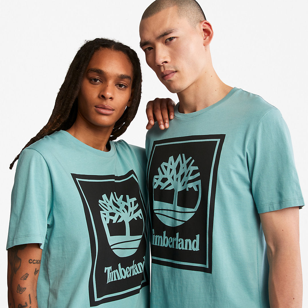 Mens Tree Logo T-Shirt for All Gender in Teal - Timberland