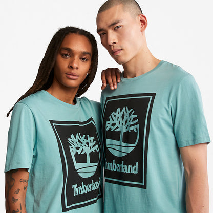 Mens Tree Logo T-Shirt for All Gender in Teal - Timberland