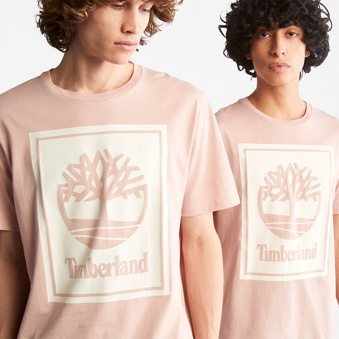 Mens Tree Logo T-Shirt for All Gender in Pink - Timberland