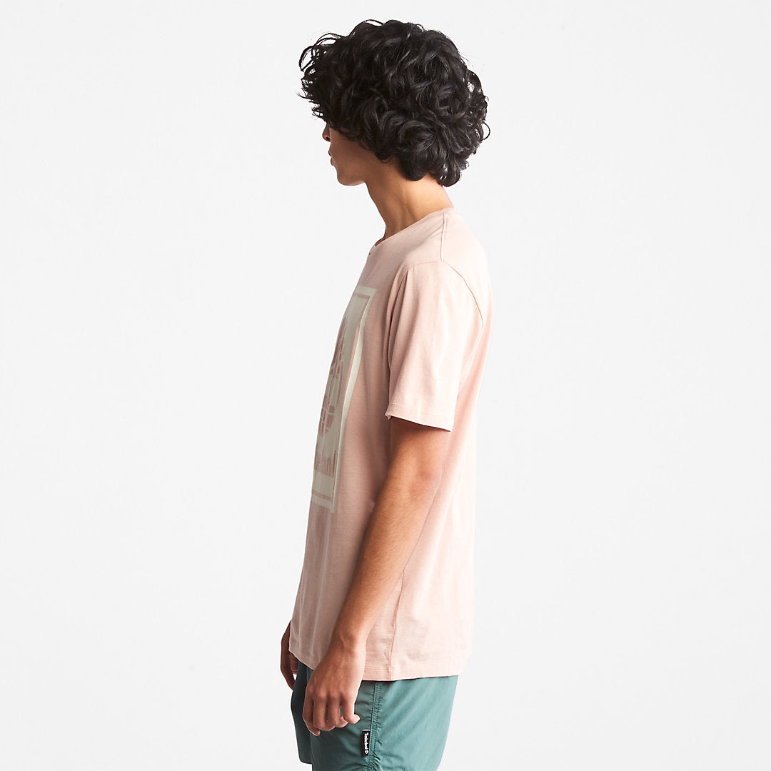 Mens Tree Logo T-Shirt for All Gender in Pink - Timberland