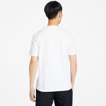 Mens Stack Logo T-Shirt for Men in White - Timberland