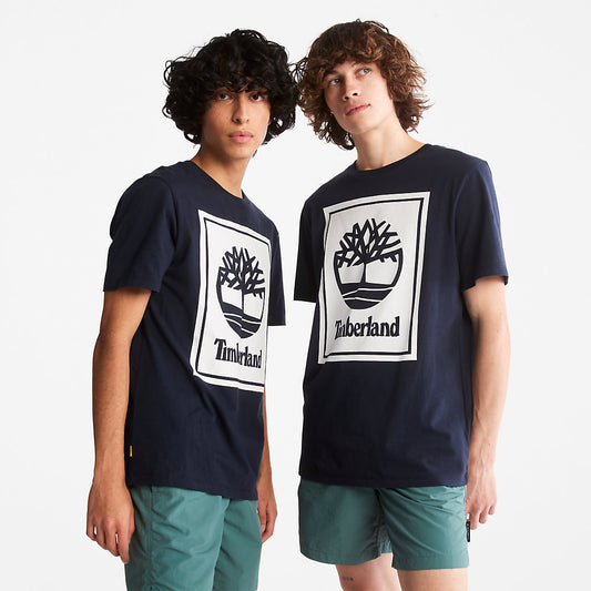 Mens Tree Logo T-Shirt for All Gender in Navy - Timberland