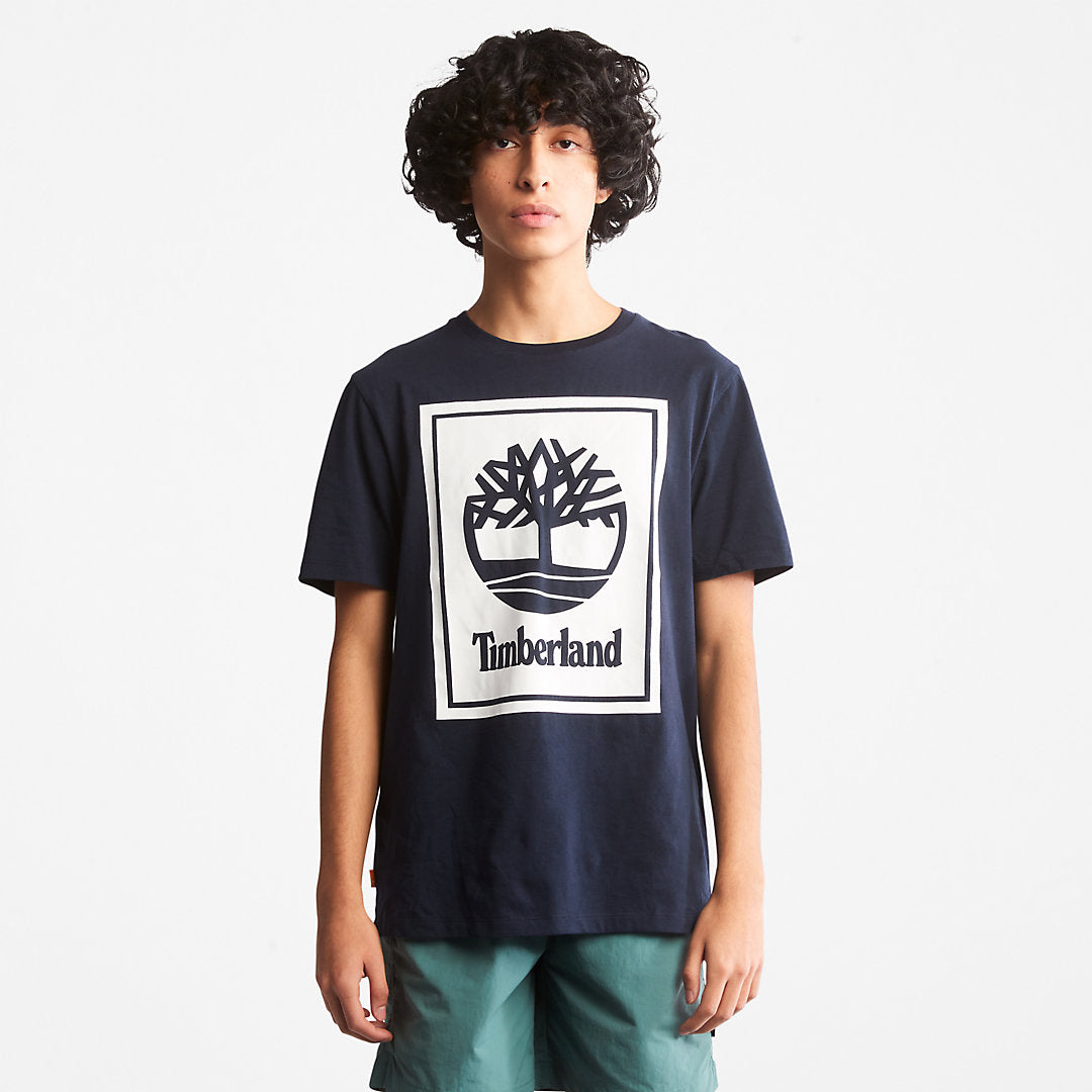 Mens Tree Logo T-Shirt for All Gender in Navy - Timberland